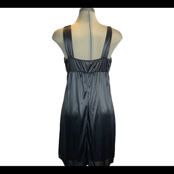 COPY - XOXO Grey Silk Shiny Dress Size S - Picture 2 of 7